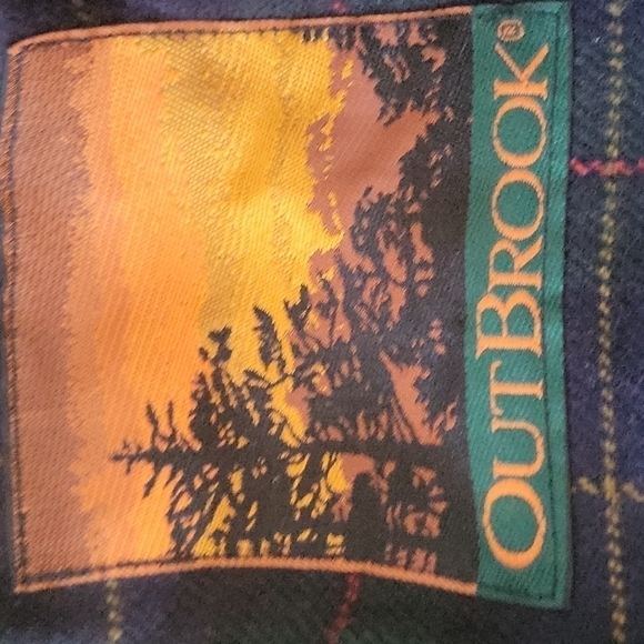 Out Brook Vintage brown trench coat with removable plaid flannel lining - Picture 11 of 12